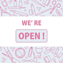 Open again Cosmetics shop Beauty Salon Nail Makeup