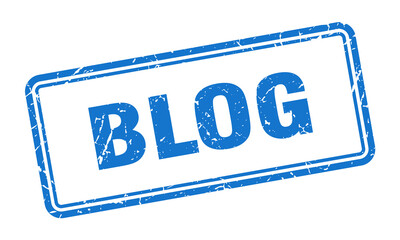 blog stamp. square grunge sign on white background