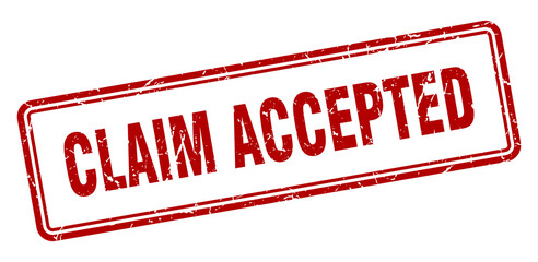 claim accepted stamp. square grunge sign on white background
