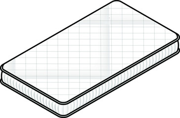 A plain white mattress.
