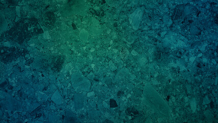 Fototapeta premium luxury gradient green and blue rough grain stone tile with large terrazzo texture background (Natural pattern for backdrop or background).