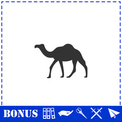 Camel icon flat
