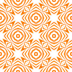 Striped hand drawn design. Orange mesmeric boho 