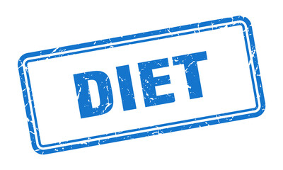 diet stamp. square grunge sign on white background