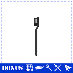 Toothbrush icon flat