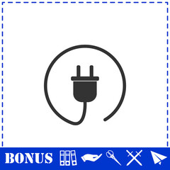 Plug icon flat