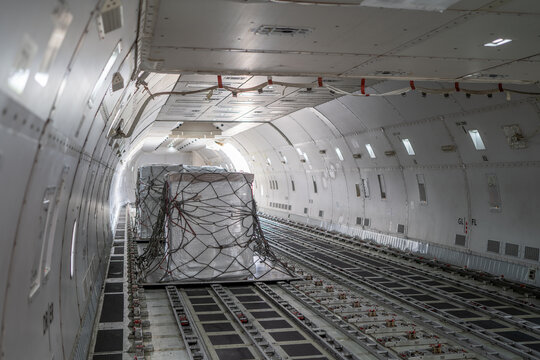 air freight inside cargo aircraft
