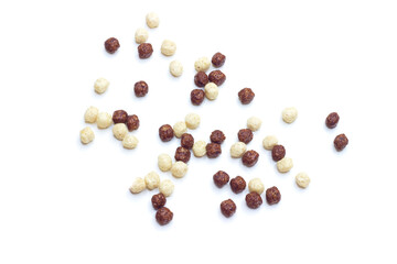 ready-made children's Breakfast on a white background