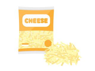 袋に入ったとろけるチーズのイラスト