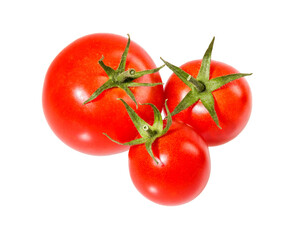 Fresh Red Tomato isolated on white.