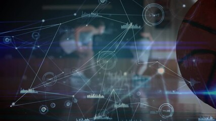 Network of connections against students running - Powered by Adobe