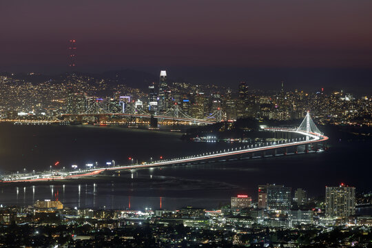 Panoramic Views Of San Francisco And Berkeley Via Grizzly Peak In Berkeley Hills.