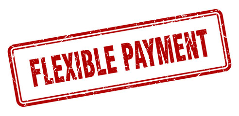 flexible payment stamp. square grunge sign on white background