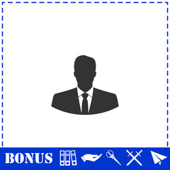 Businessman icon flat