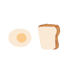 Egg and Toast Breakfast Items