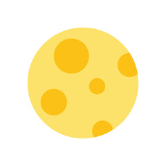 Fototapeta premium cartoon full moon icon, flat style
