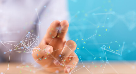 network chart team concept networking technology