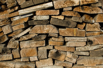 Firewood for furnace heating.