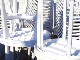 イベント用の白いテーブル