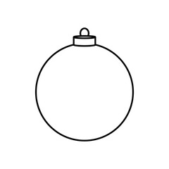 Obraz premium christmas ball icon, line style