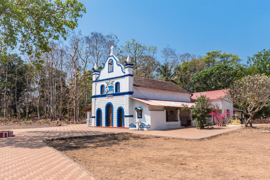 Catholic church Igreja de Santo Antonio built by Portuguese colonizers in Fort Cabo de Rama in Goa, India