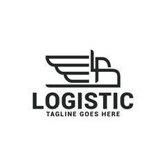 Logistics logo delivery express icon vector template. Simple design logistics delivery logo.