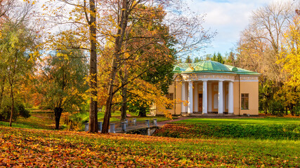 Concert Hall in Catherine park, Tsarskoe Selo, Russia. Summer residence of Russian Emperors.