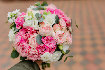 wedding bouquet of roses