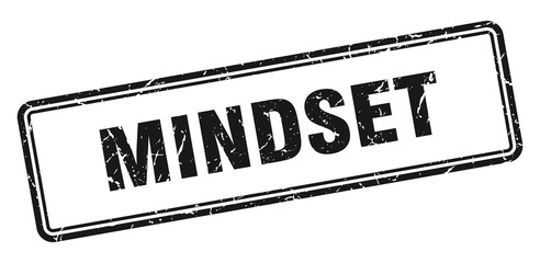 mindset stamp. square grunge sign on white background