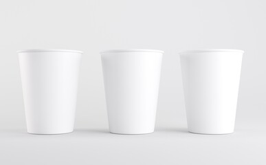 White Coffee Cup Mockup 3D illustration