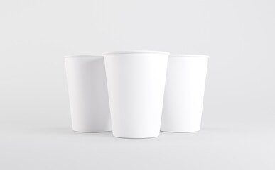 White Coffee Cup Mockup 3D illustration