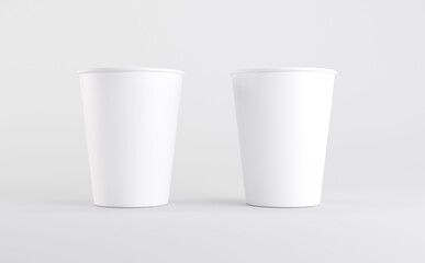 White Coffee Cup Mockup 3D illustration