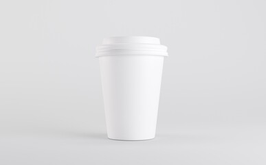 White Coffee Cup Mockup 3D illustration