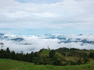 Fototapeta premium clouds over mountains