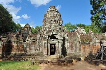 Naklejka premium temple at angkor wat complex in cambodia
