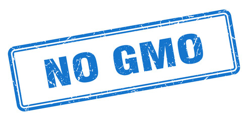 no gmo stamp. square grunge sign on white background