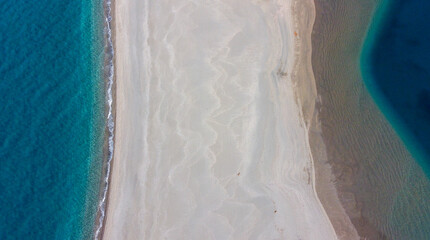 blue water background in sicily