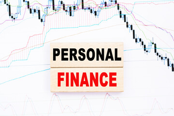 WORDS WRITTEN IN WOODEN CUBES. CHART EXCHANGE . STOCK MARKET, INVESTMENT AND TRADING. CONCEPT BUSINESS. WORDS WRITTEN IN WOODEN CUBES