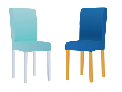 Blue home chair. vector illustration