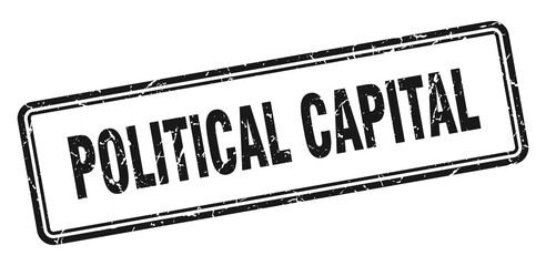 political capital stamp. square grunge sign on white background