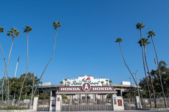 October 2020 - Pasadena, California, USA:  The Rose Bowl is a United States outdoor athletic stadium