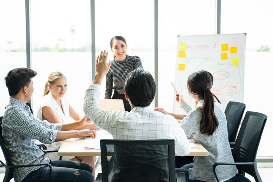 The Conferences,Training Education, Business, start up Concept.Group of smart Business Finance Corporate Development .Business Event training seminar and Congratulation Success of the Organization.