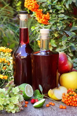 Red wine with fruits