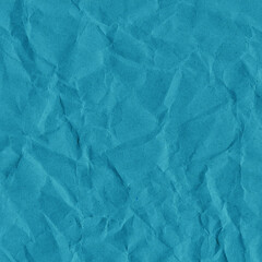 Obraz premium Blue vintage and old looking crumpled paper background. Retro cardboard texture. Grunge paper for drawing. Ancient book page. Present wrapping.