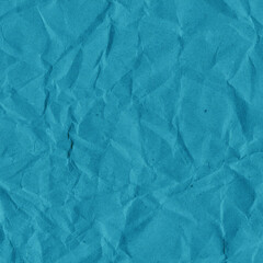 Blue vintage and old looking crumpled paper background. Retro cardboard texture. Grunge paper for drawing. Ancient book page. Present wrapping.