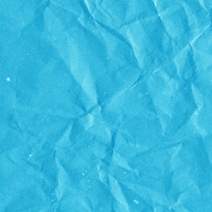 Blue vintage and old looking crumpled paper background. Retro cardboard texture. Grunge paper for drawing. Ancient book page. Present wrapping.