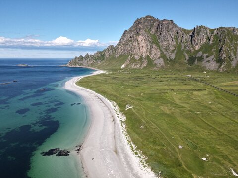 View of Bleik Beach,  Norway 