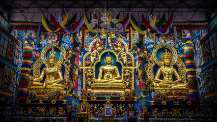 Buddha statues in Coorg monastery