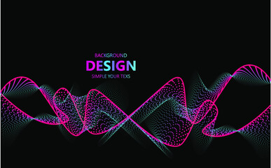 Modern colorful wave design background vector 
