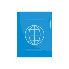 passport icon image, flat style
